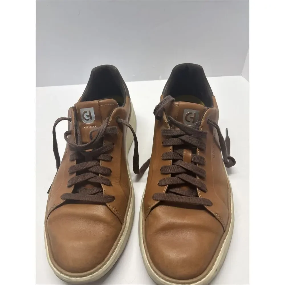 Cole Haan Grand360 Men's 10.5 Brown Leather Perforated Sneakers C39793